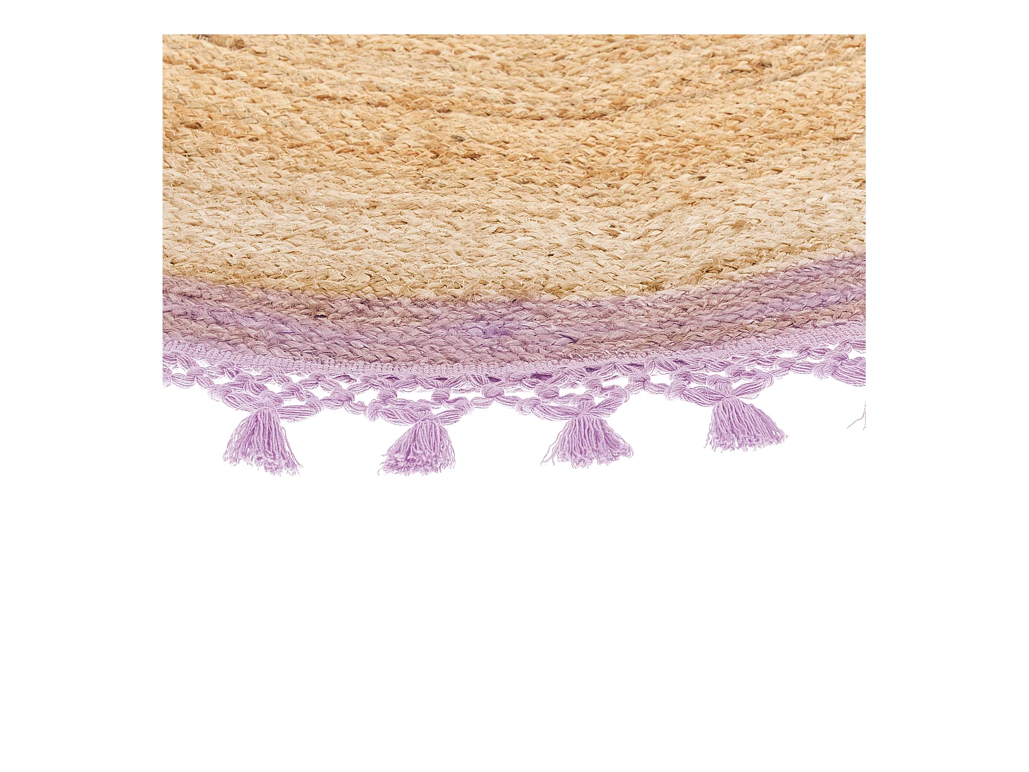 Teppich MARTS ø 140 cm Jute Purpur