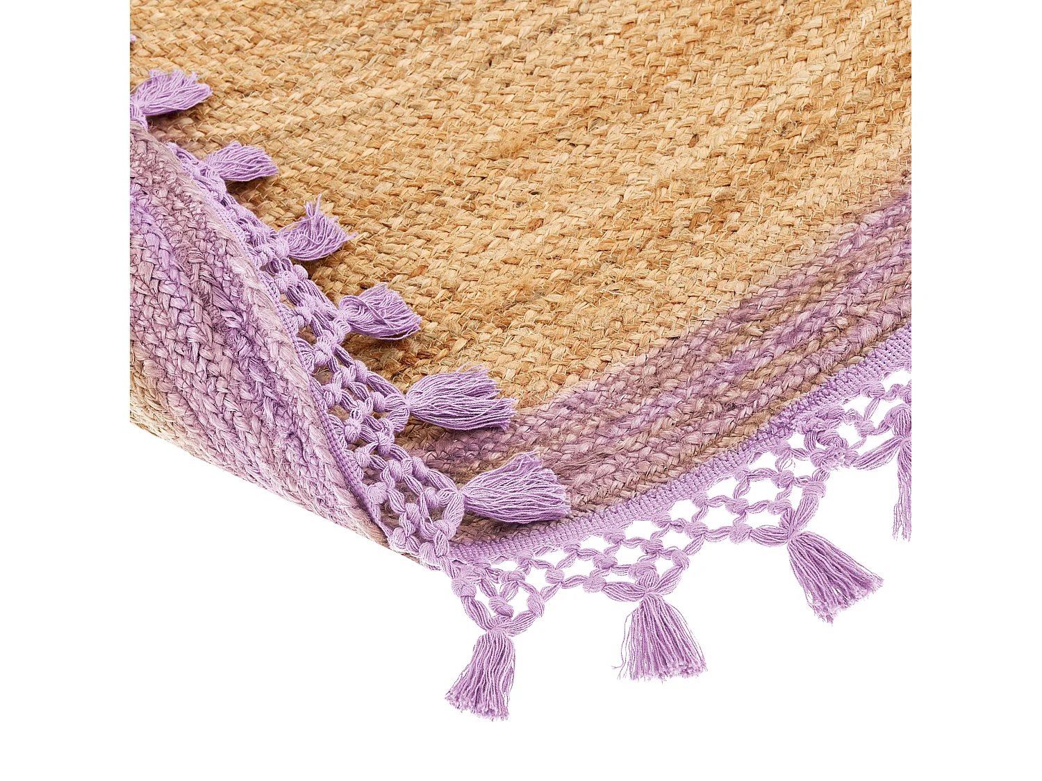 Vloerkleed MARTS ø 140 cm Jute Paars