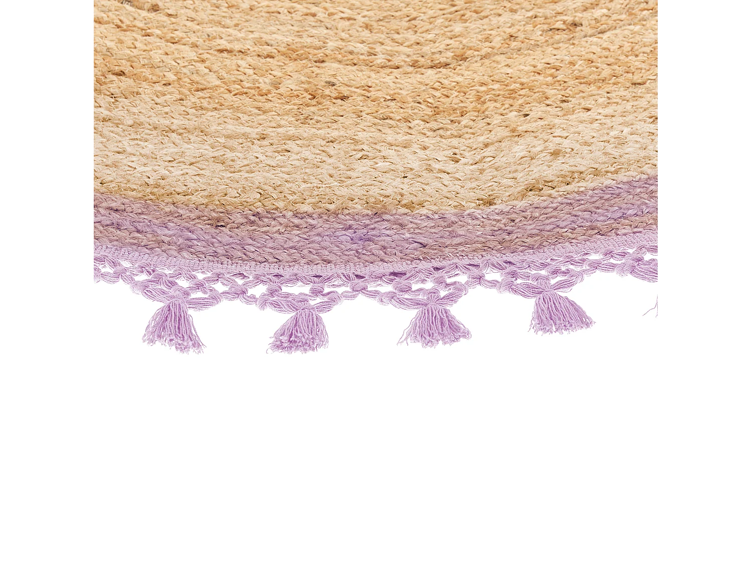 Vloerkleed MARTS ø 140 cm Jute Paars