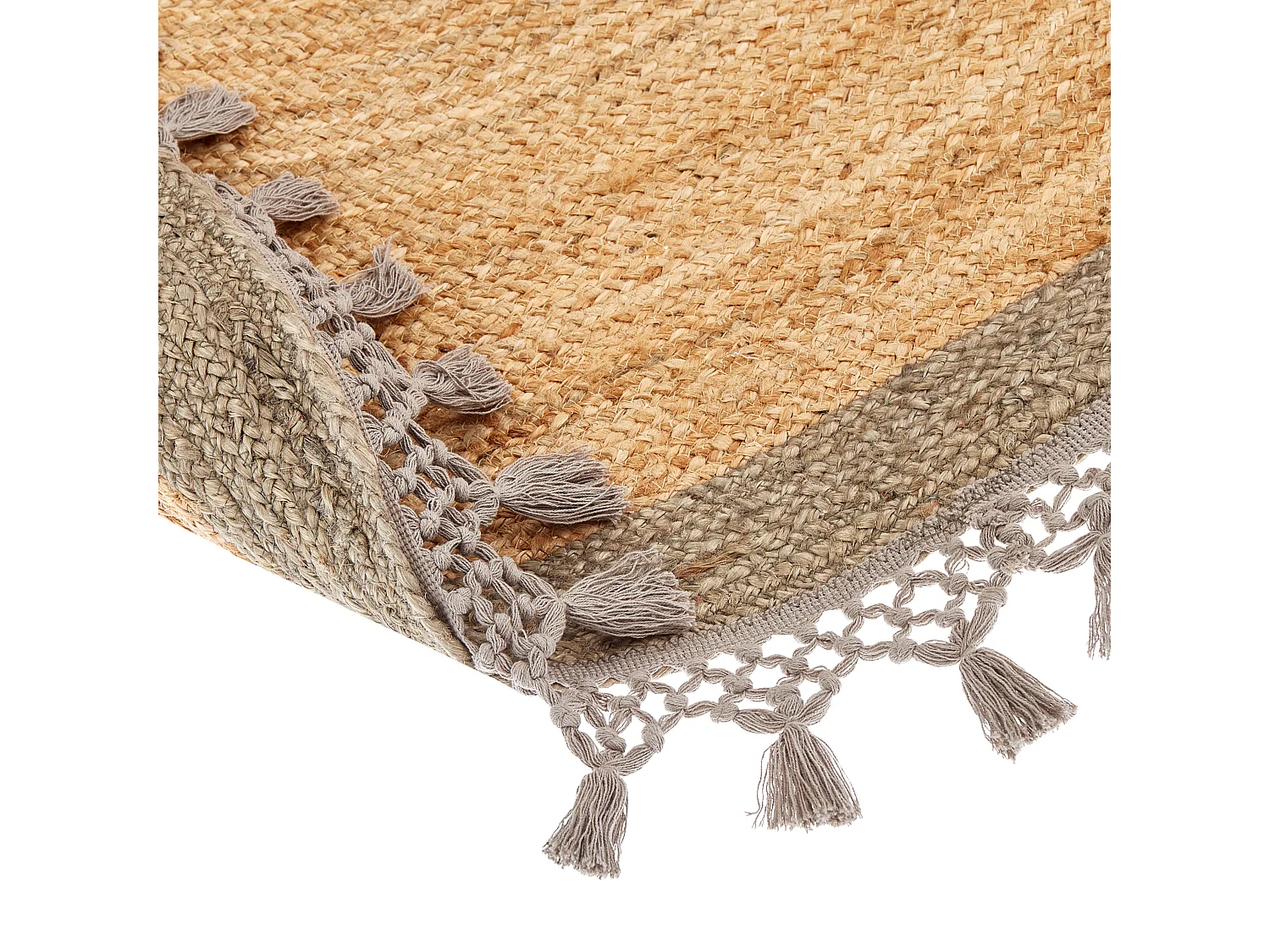 Vloerkleed MARTS ø 140 cm Jute Grijs