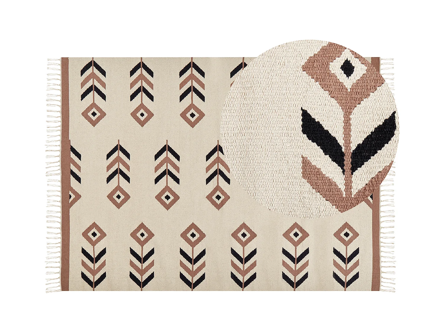 Tapis NIAVAN Beige 200 x 300 cm Coton Kilim
