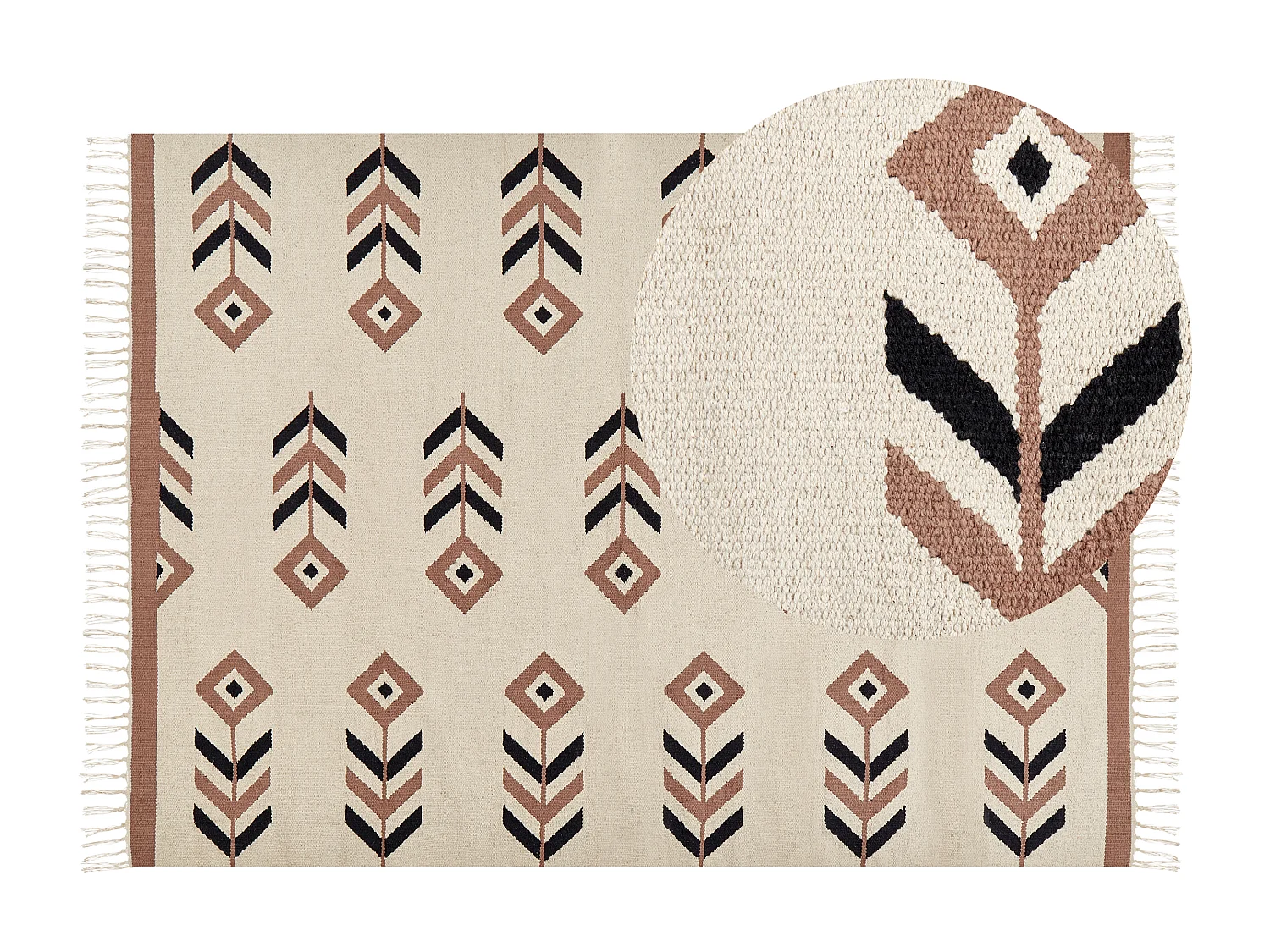 Tapis NIAVAN Beige 200 x 300 cm Coton Kilim