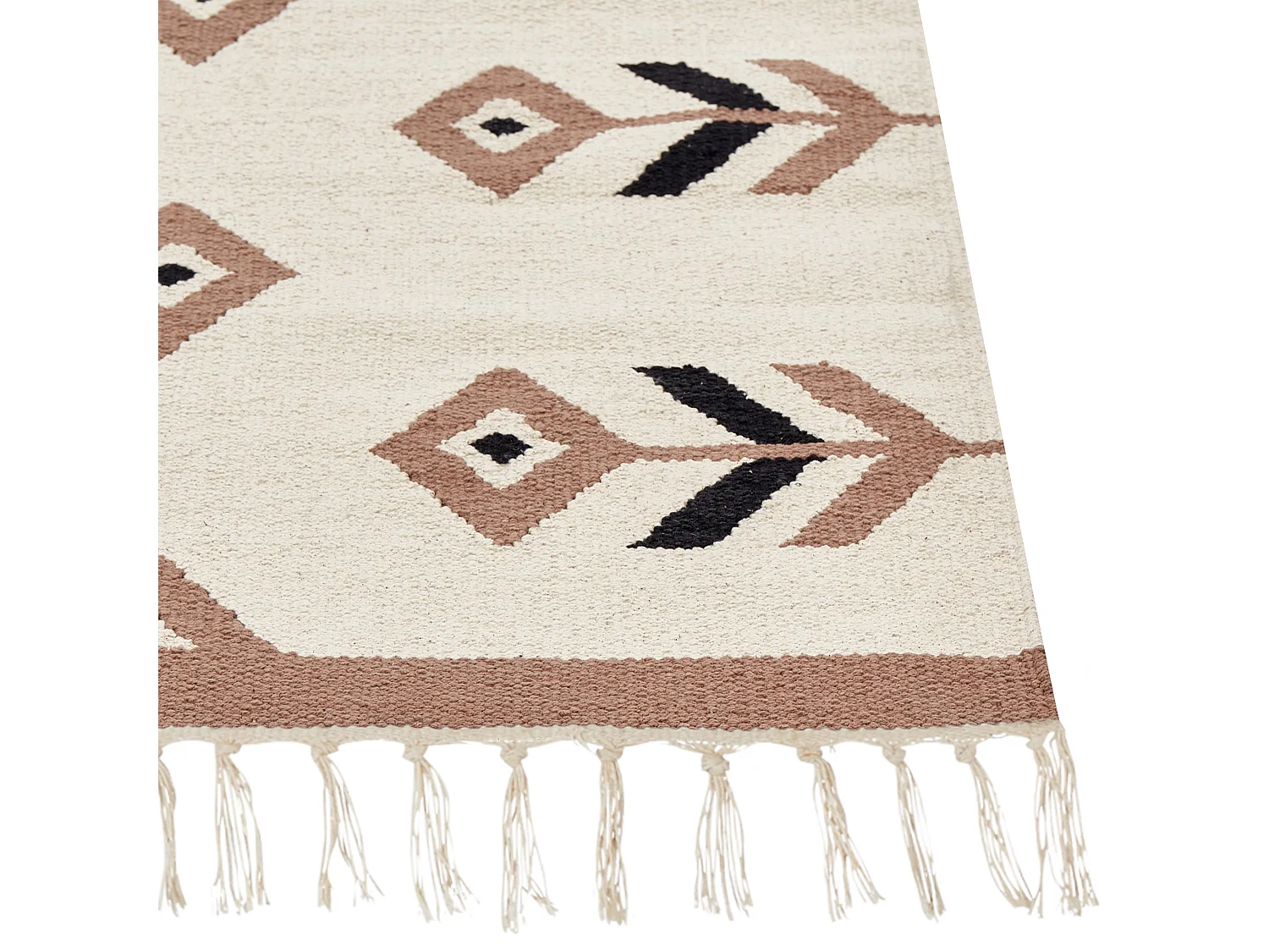 Tapis NIAVAN Beige 80 x 150 cm Coton Kilim