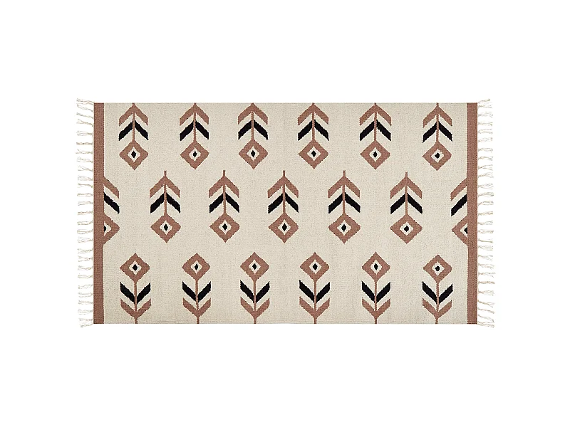 Tapis NIAVAN Beige 80 x 150 cm Coton Kilim