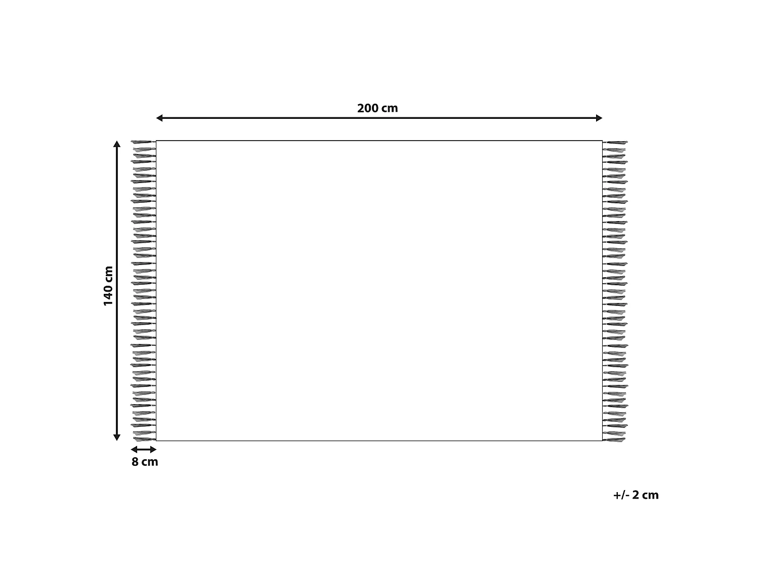 Vloerkleed kelim beige/zwart 140 x 200 cm NIAVAN