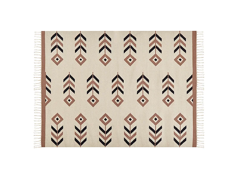 Tapis NIAVAN Beige 140 x 200 cm Coton Kilim