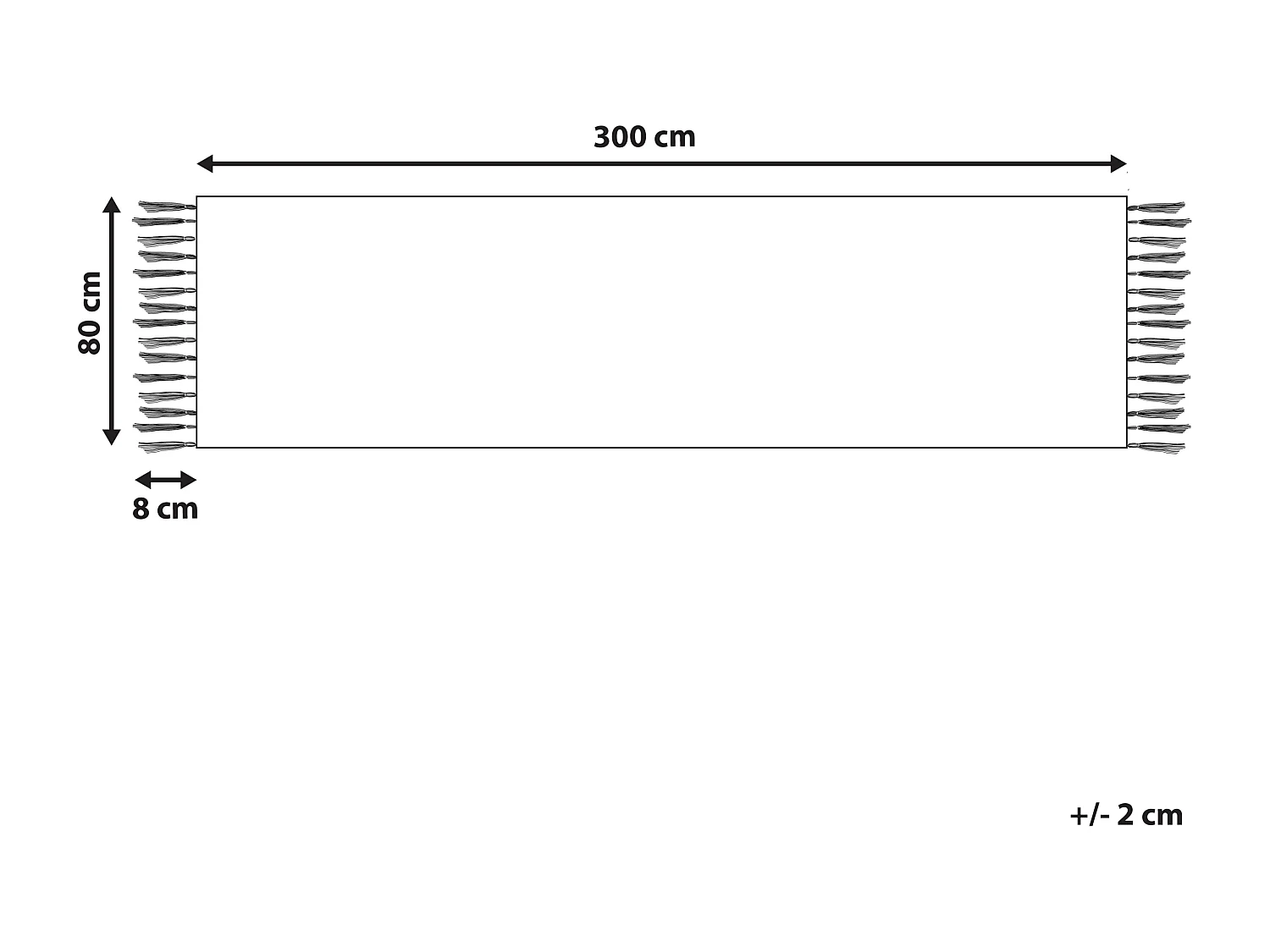 Dywan bawełniany kilim 80 x 300 cm beżowo-czarny NIAVAN