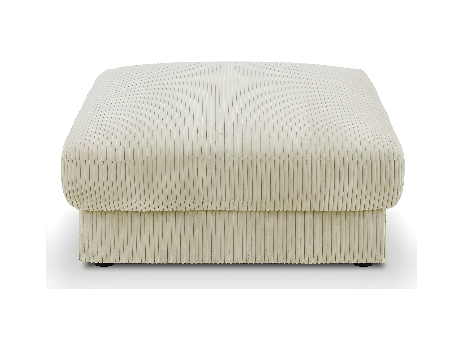 Pouf en velours côtelé beige - Arty