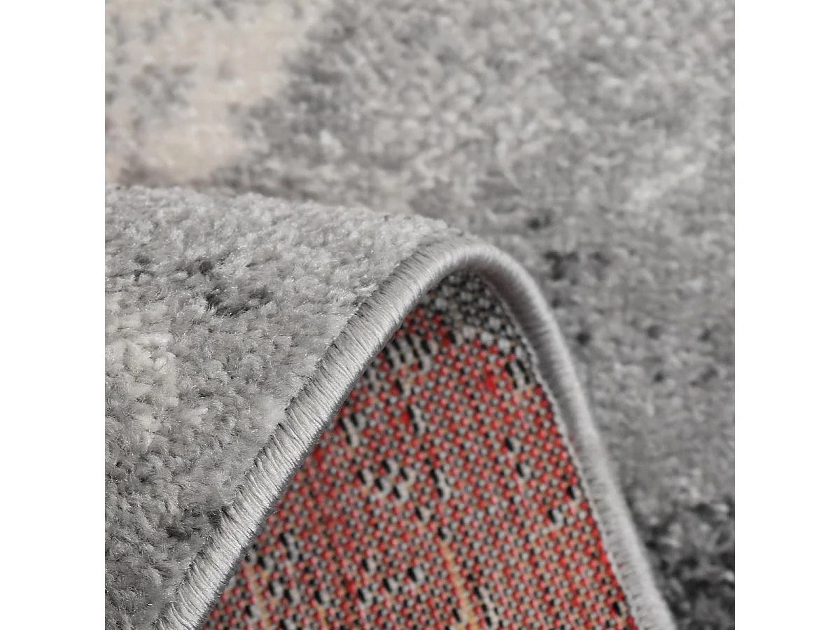 tapis cuisine 120x170 tissé gris et noir rectangle motif géométrique LIGNÉ