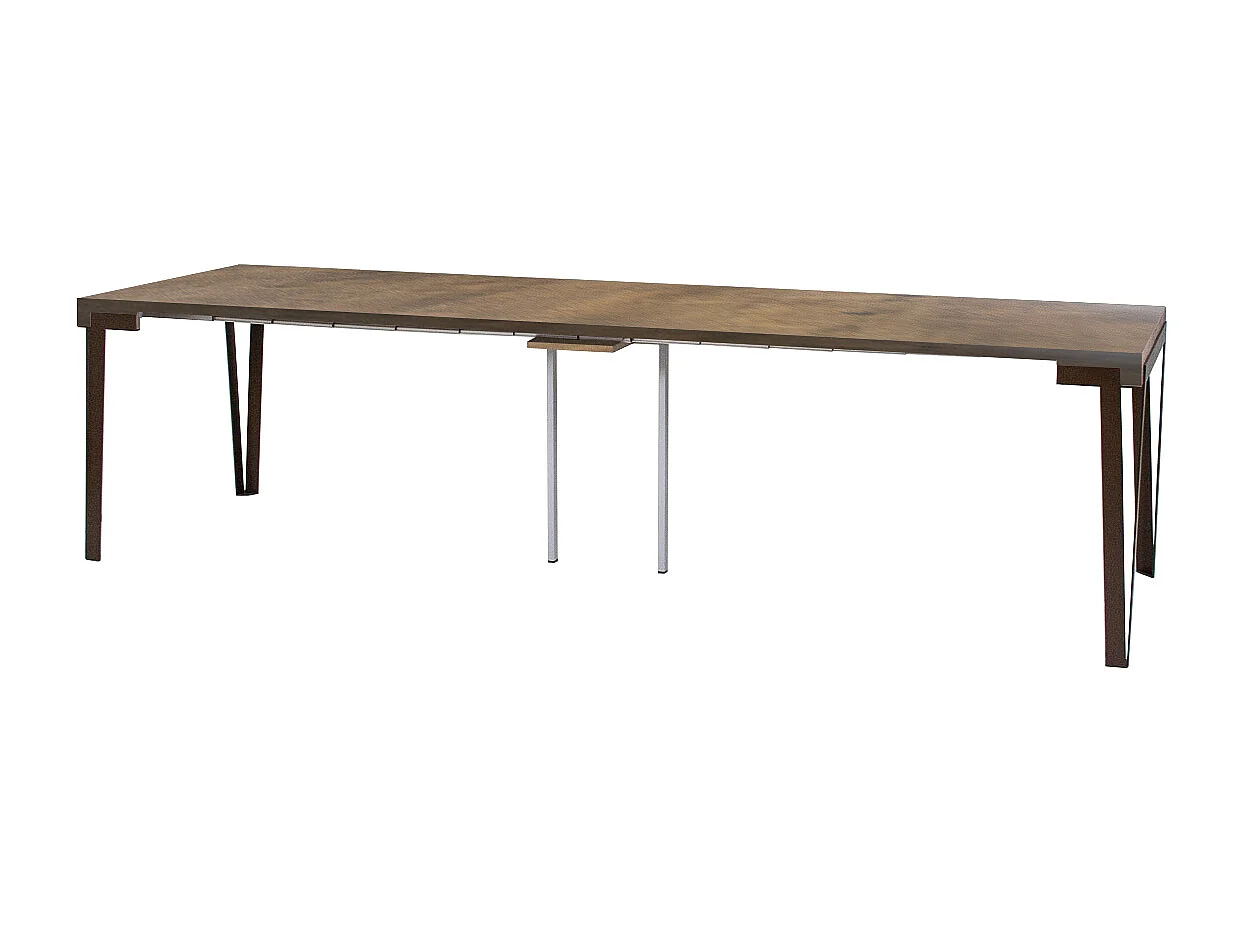 Console extensible 90x40/300 cm Rio Noyer cadre Ruille