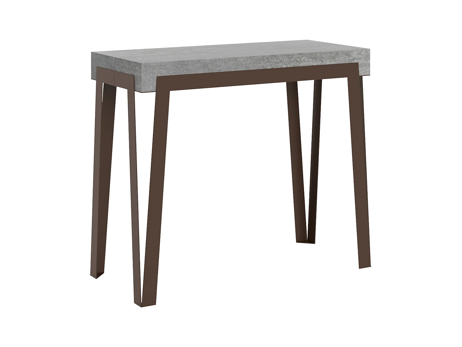 Console extensible 90x40/300 cm Rio Gris Béton cadre Ruille