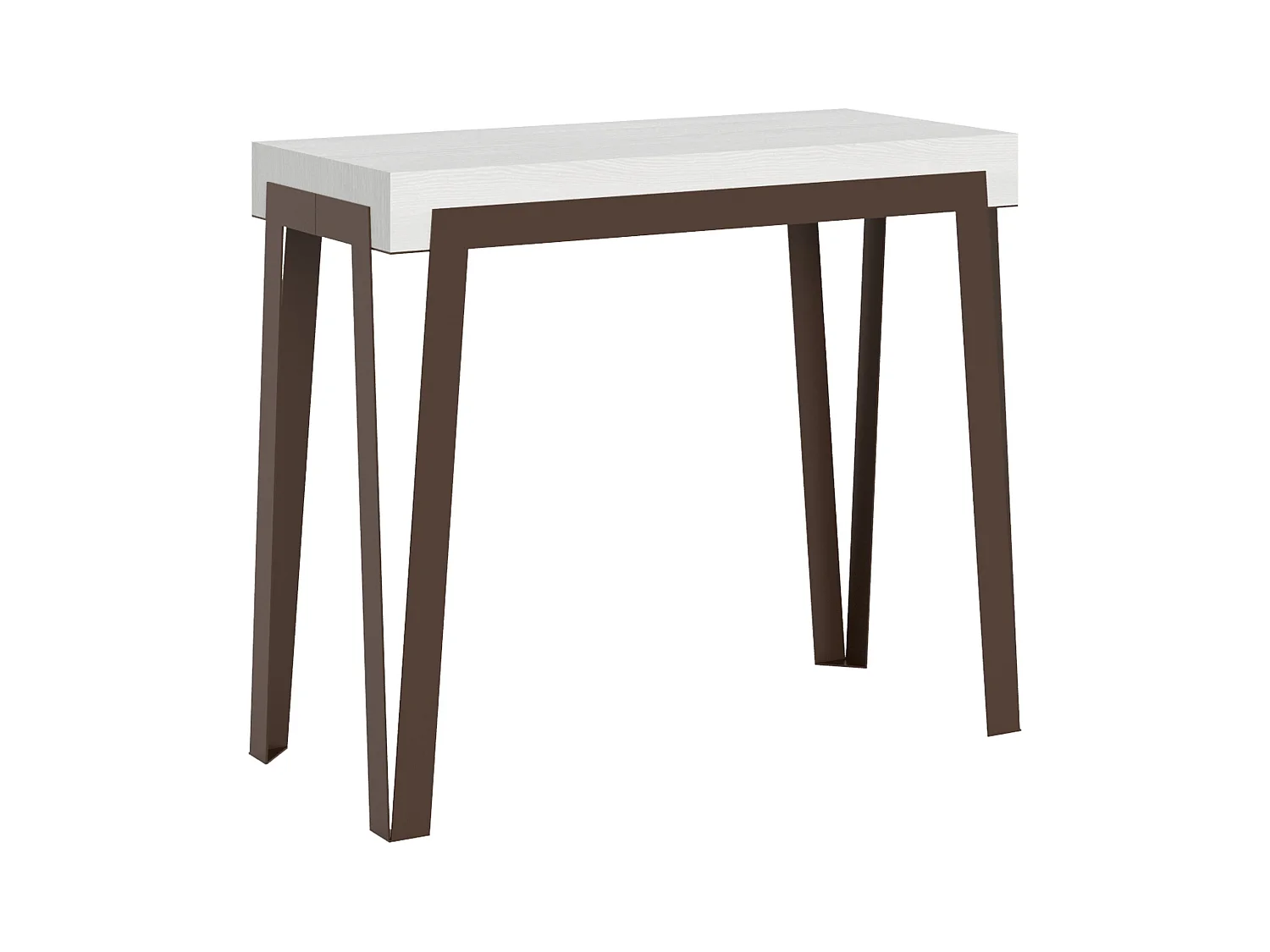 Console extensible 90x40/300 cm Rio Frêne Blanc cadre Ruille