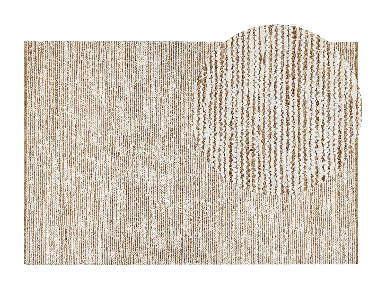 Vloerkleed katoen beige/wit 200 x 300 cm BARKHAN