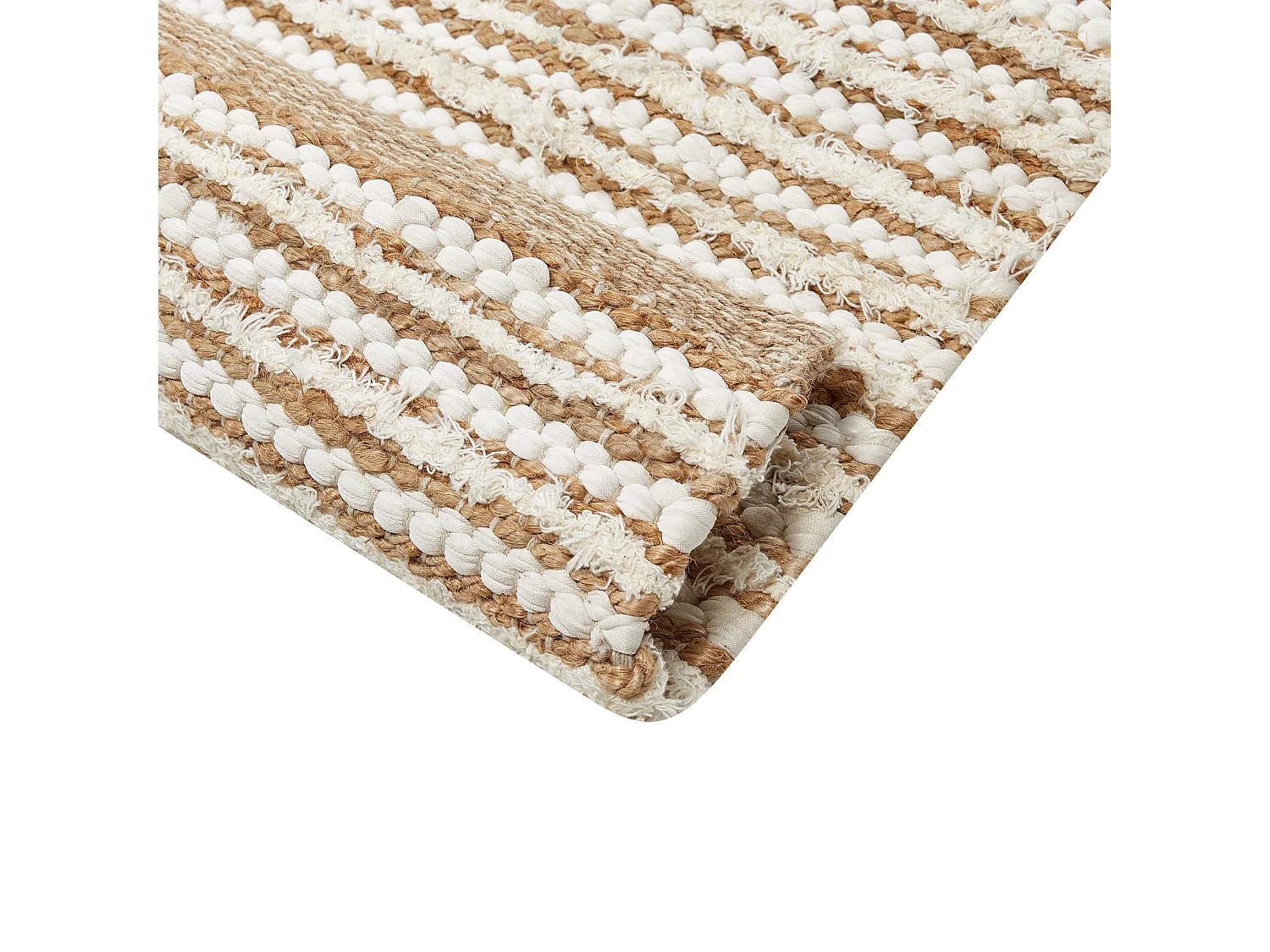 Vloerkleed katoen beige/wit 200 x 300 cm BARKHAN