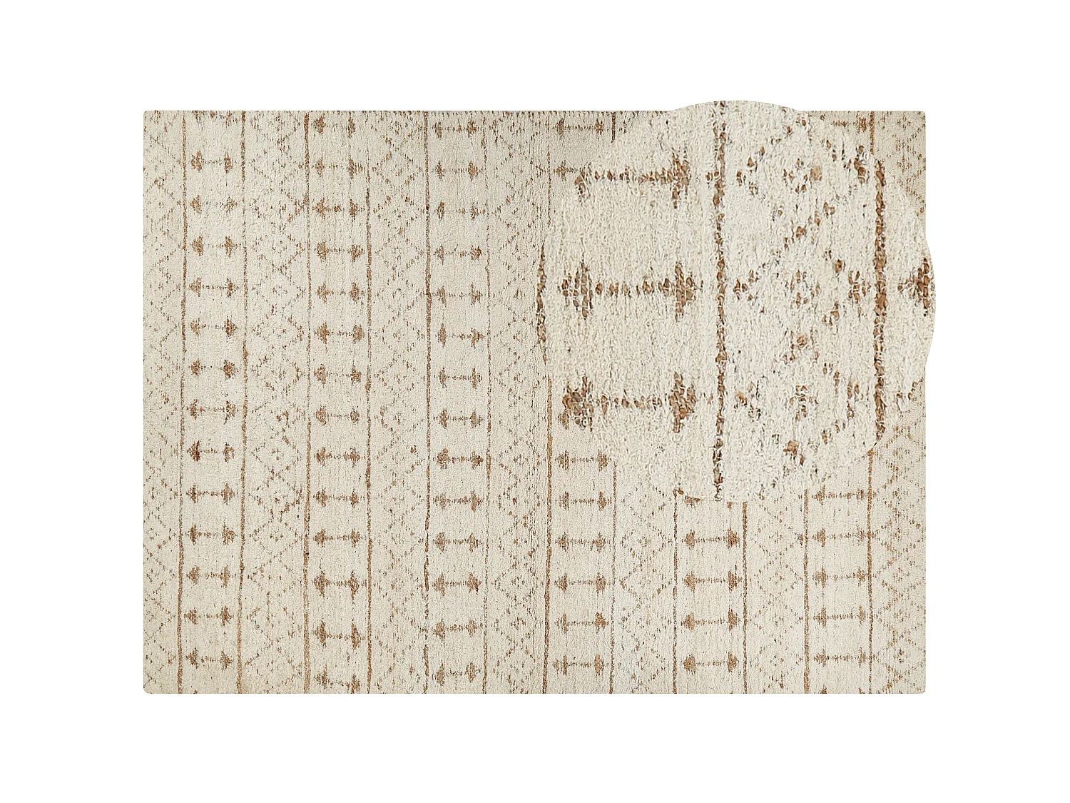 Vloerkleed hennep beige 300 x 400 cm SANAO