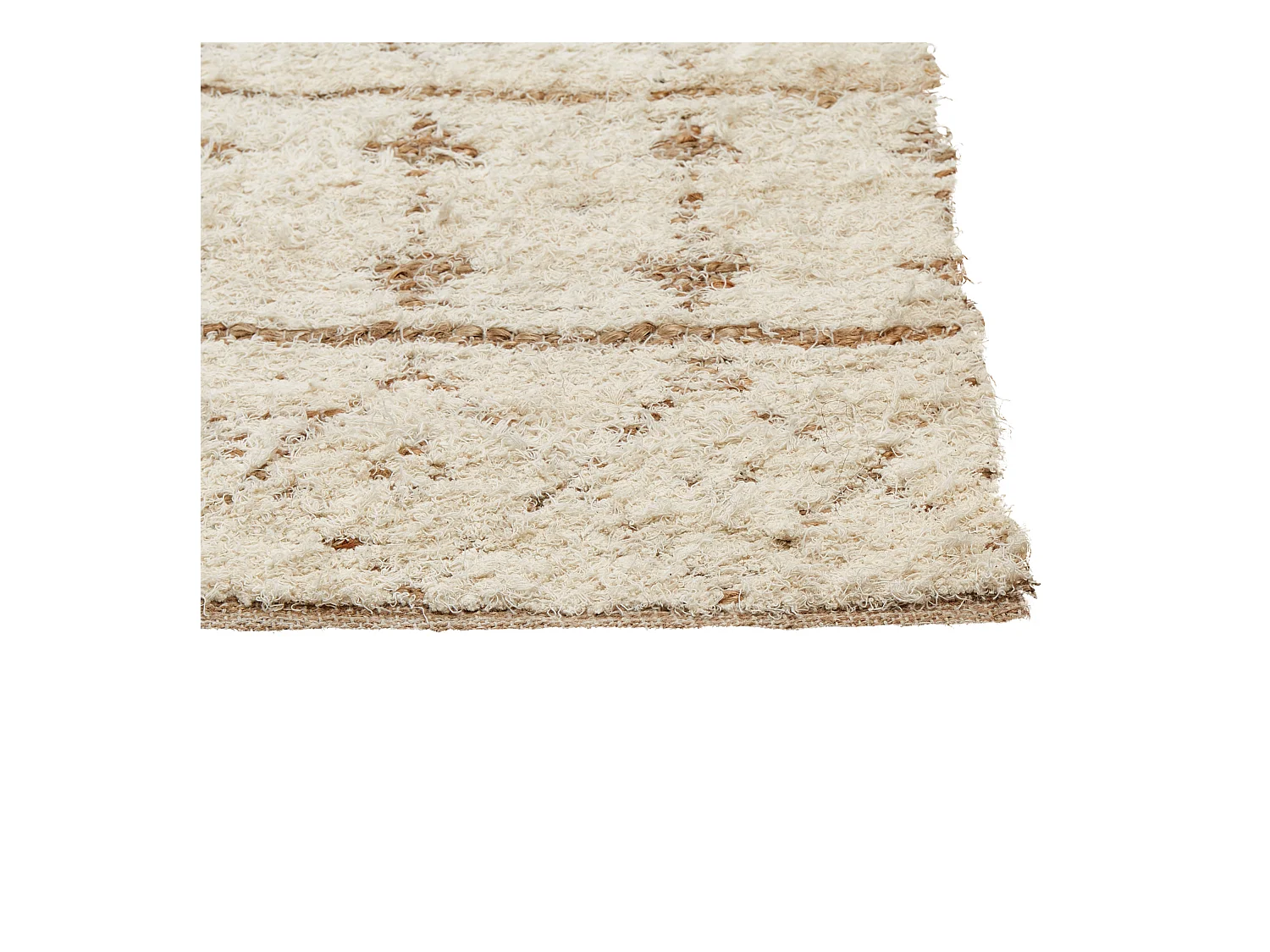 Tapete em algodão e cânhamo creme 200 x 300 cm SANAO