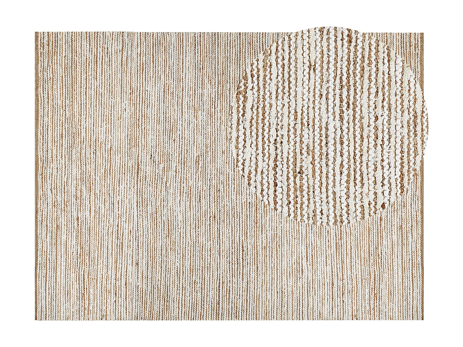 Teppich Baumwolle beige / weiss 300 x 400 cm BARKHAN