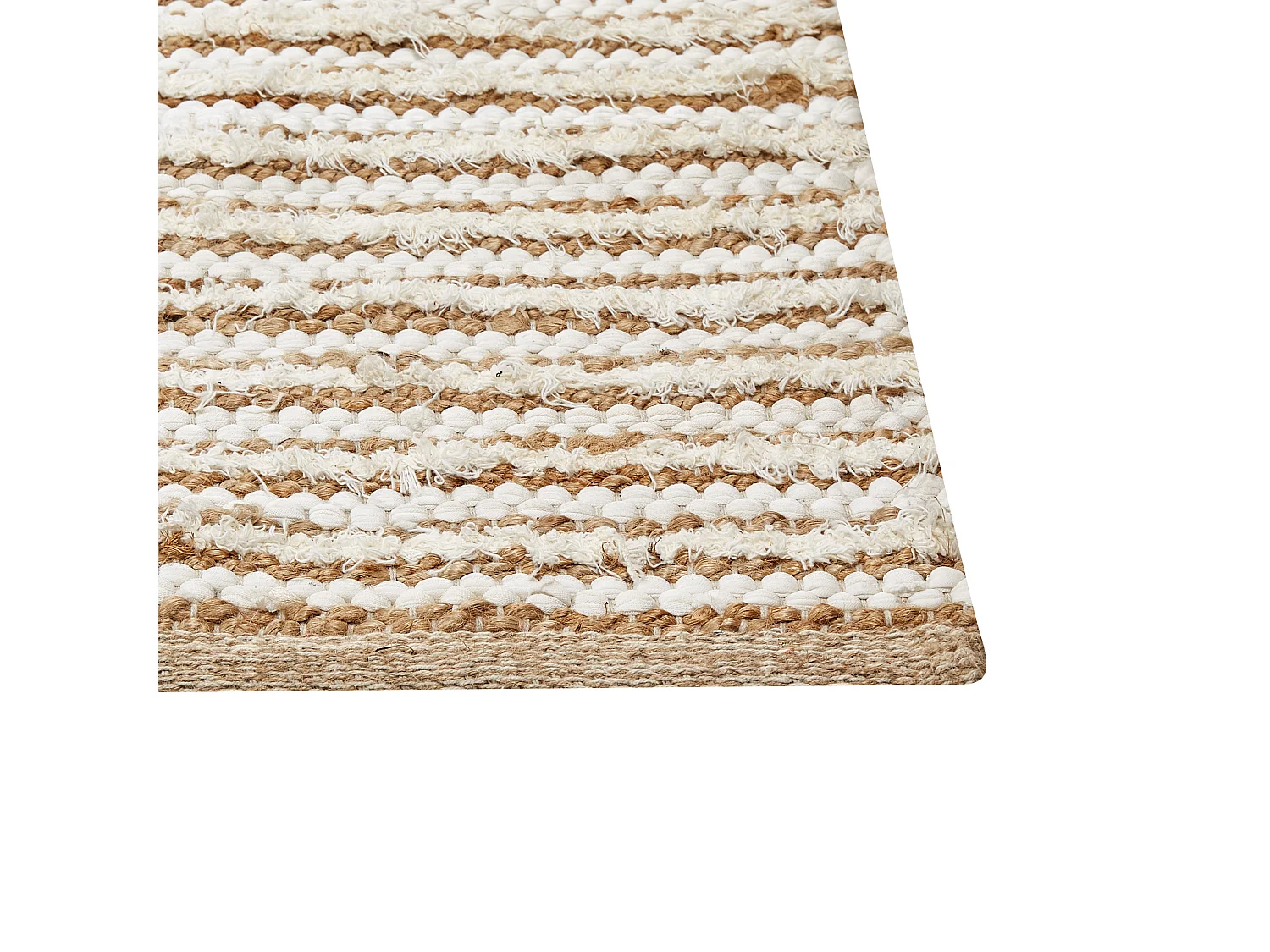 Teppich Baumwolle beige / weiss 300 x 400 cm BARKHAN