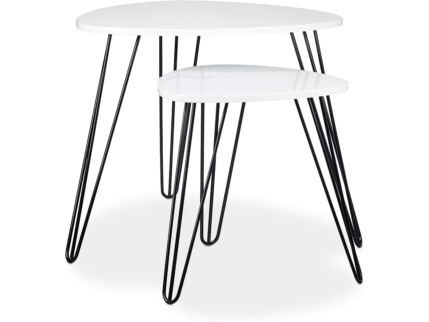 Table basse d'appoint angulaire métal blanche 52 x 52 x 60 cm 13_0002632_2