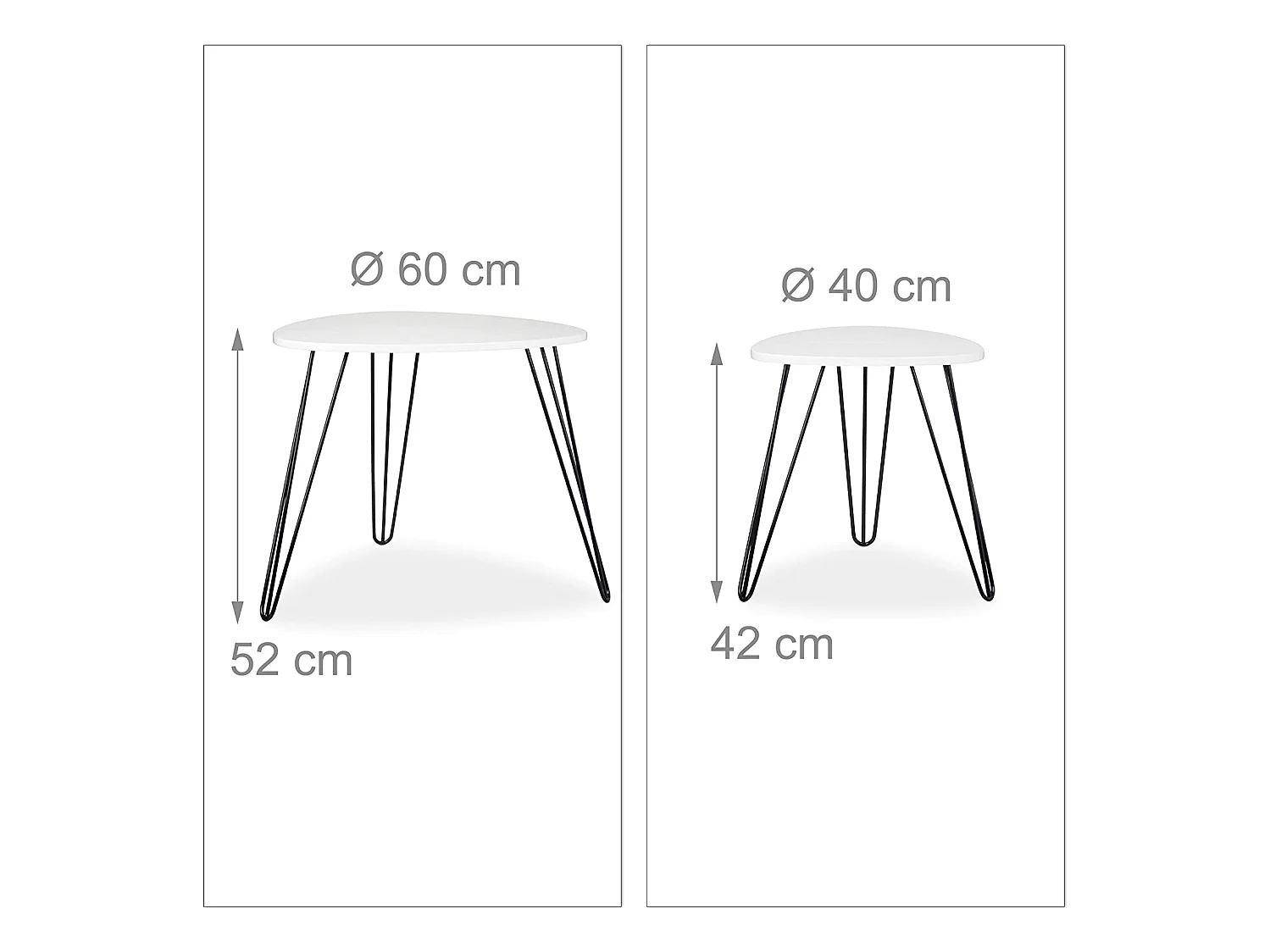 Table basse d'appoint angulaire métal blanche 52 x 52 x 60 cm 13_0002632_2