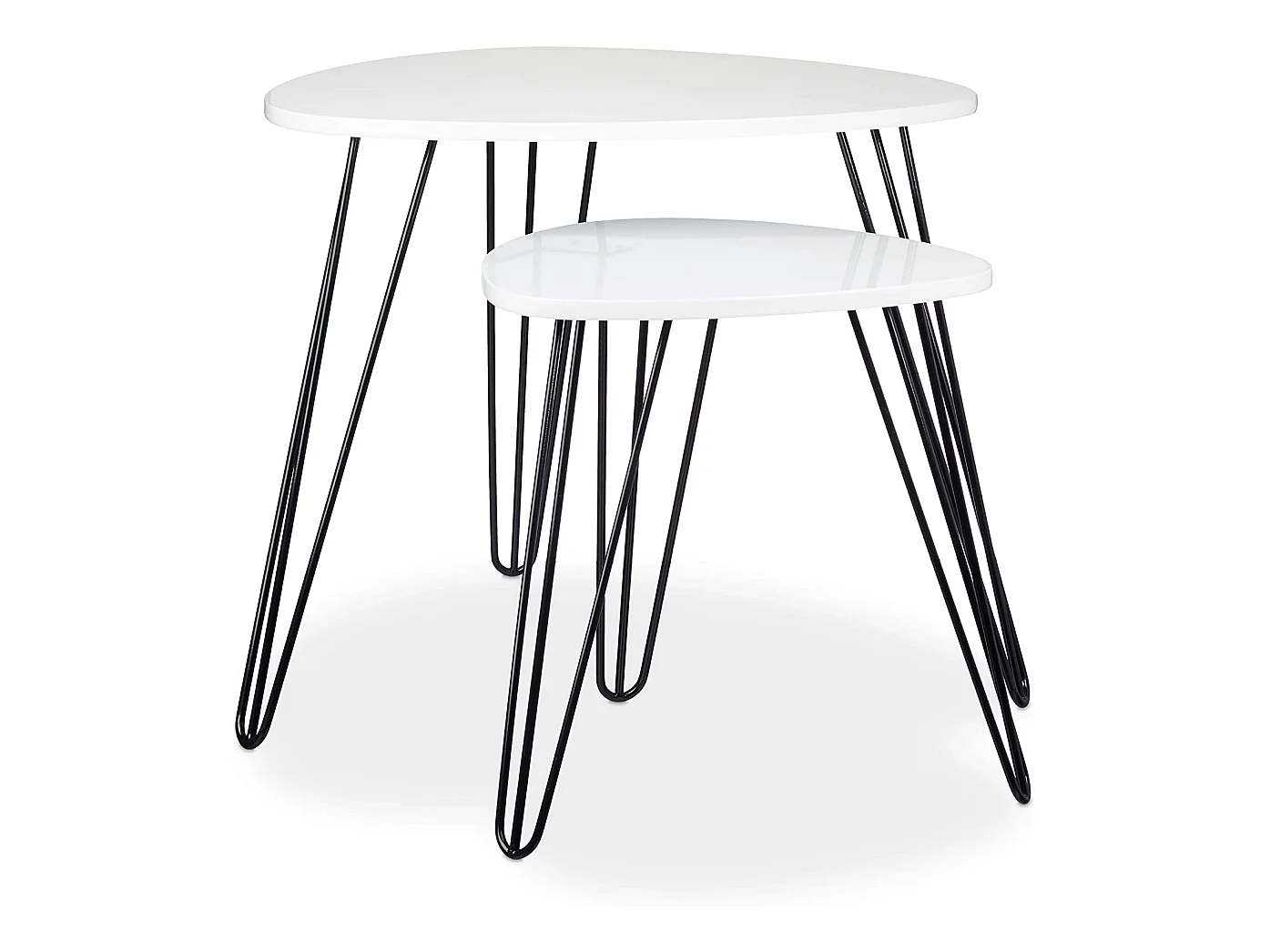 Table basse d'appoint angulaire métal blanche 52 x 52 x 60 cm 13_0002632_2