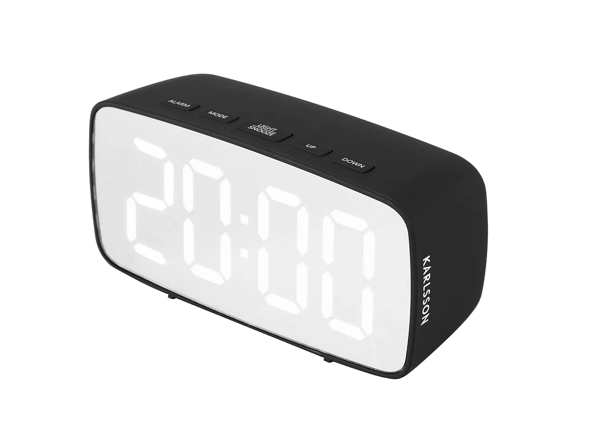 Despertador ovalado de plata en ABS