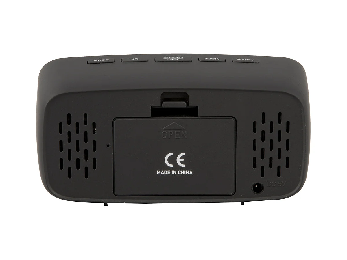 Despertador ovalado de plata en ABS