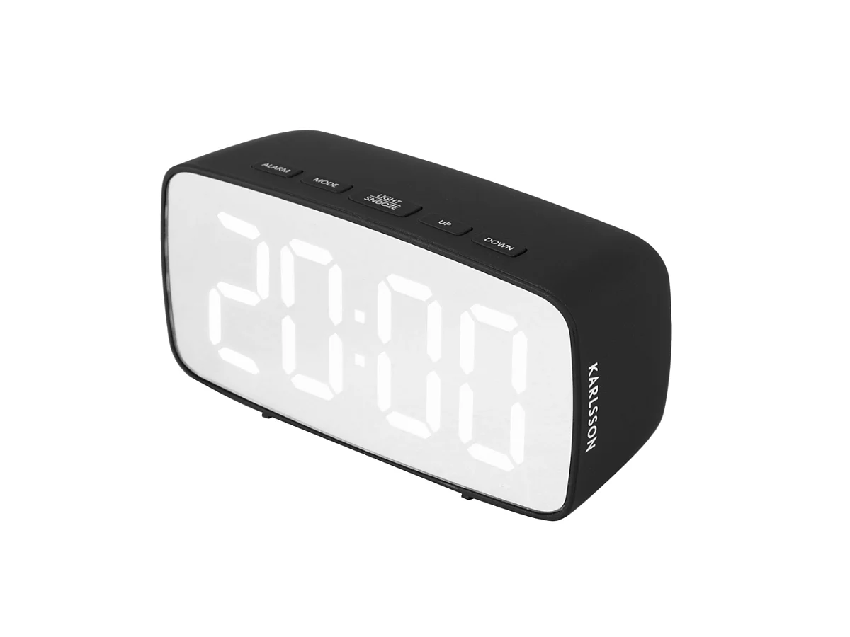 Horloge digitale Silver mirroir à LED - Hauteur 6 cm - PRESENT TIME