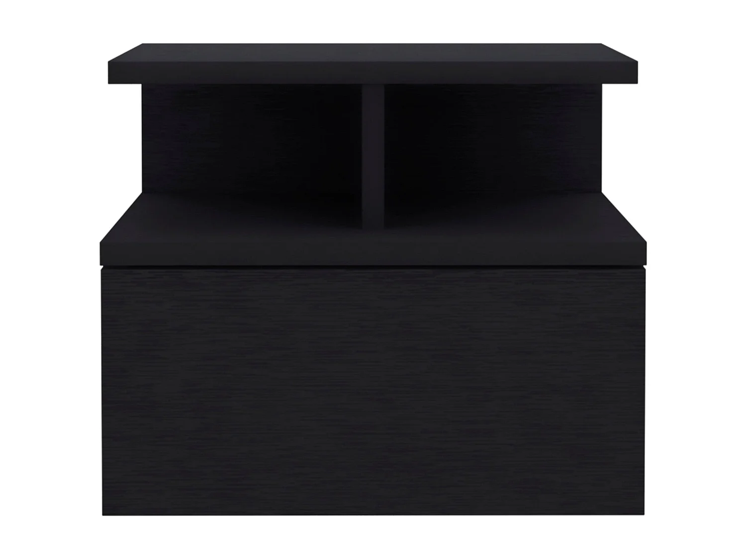 Comodino galleggiante Adele, con ripiano aperto e 1 cassetto , 29.5 cm X 35.6 cm X 33.6 cm , Nero