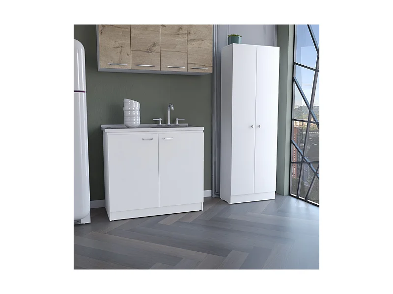 Set Belmont, 90/70.8 Al cm X 100/23.6 An cm X 19.7/11.8 P cm, Bianco/Duna