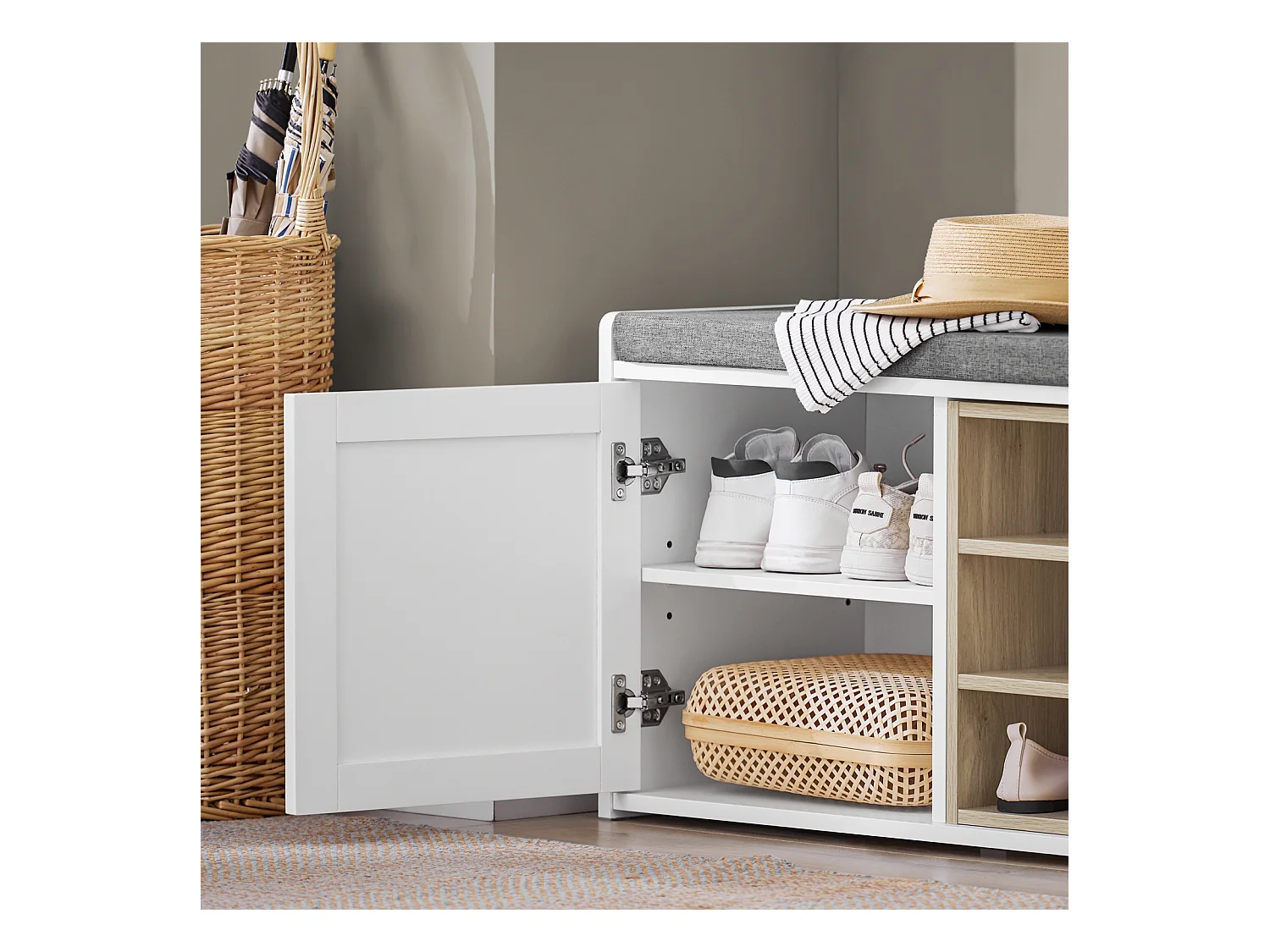 Ławka na buty z siedziskiem FSR109-WN