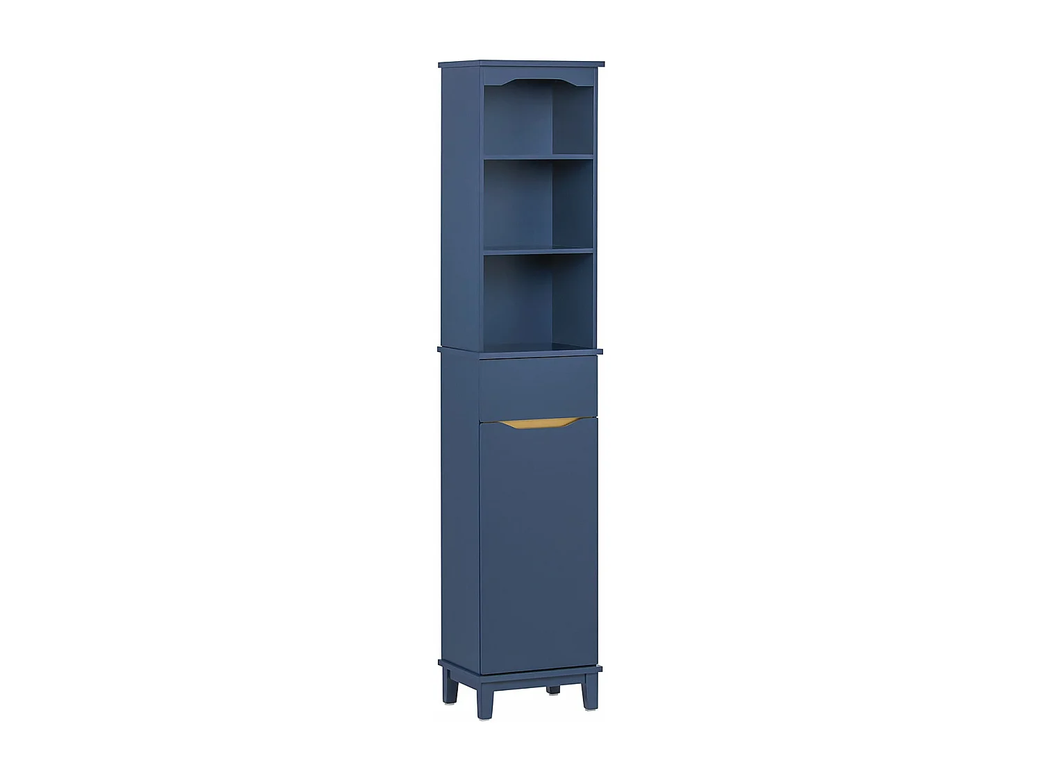 Mobile Alto Da Bagno Mobile Colonna Bagno Salvaspazio Armadio Da Terra Colore Blu 35x30x170 Cm BZR112-B SoBuy