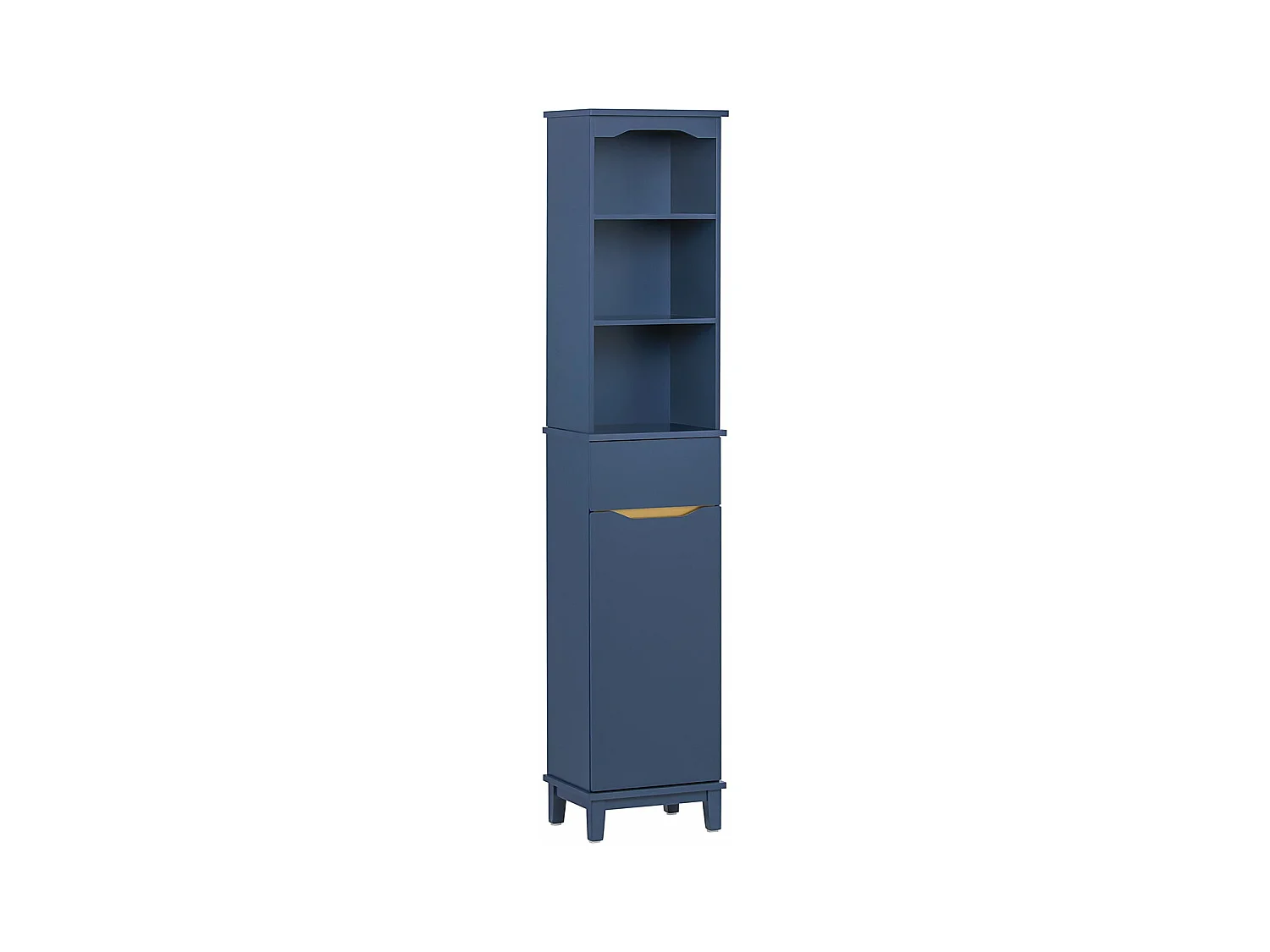 SoBuy Wastafelmeubel, 2-deurs wastafelmeubel, badkameropbergmeubel, opbergkast, donkerblauw, L60 x D30 x H59 cm, BZR113-B