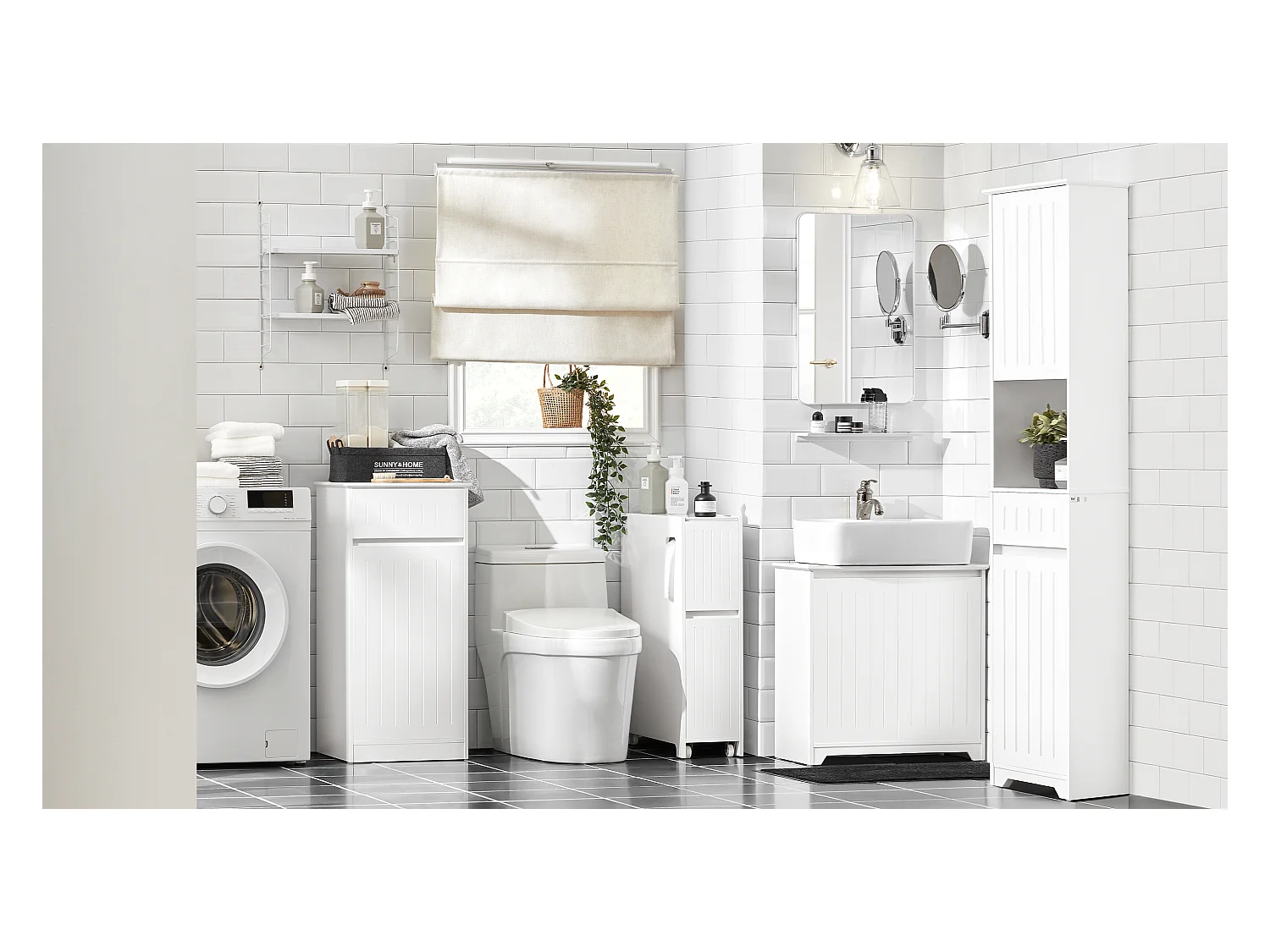 Kolumna łazienkowa, wysoka szafka BZR109-W