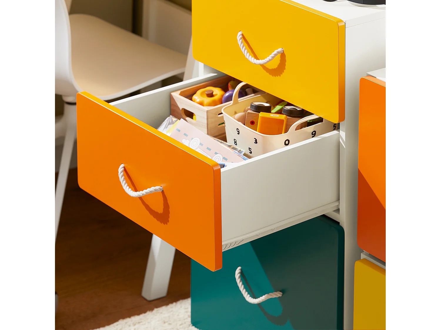 Kinder Spielzeugtruhe KMB72-W 40 x 80 x 45cm