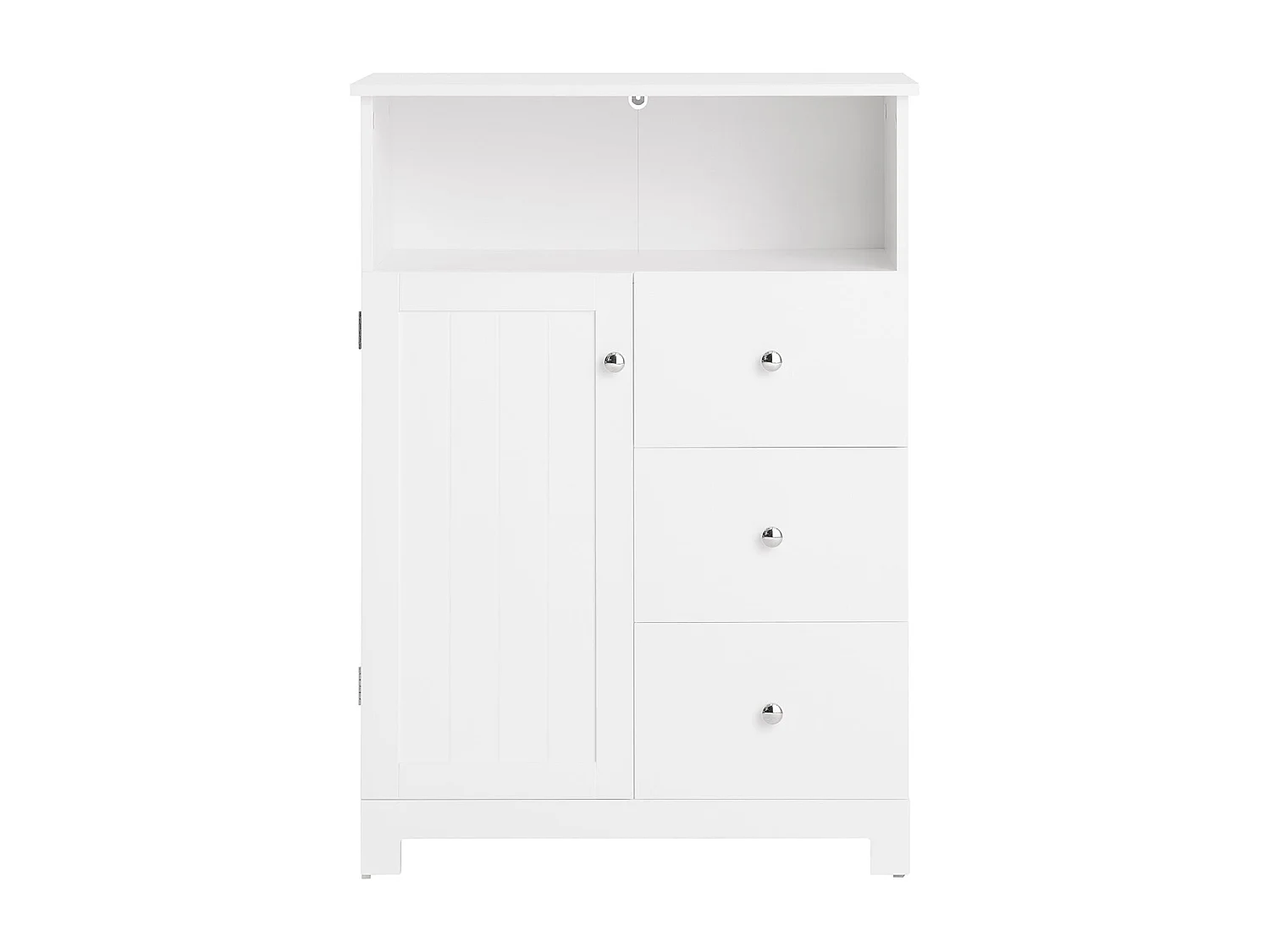 SoBuy BZR107-W Meuble de Rangement Salle de Bain, Meuble Demi-Colonne, Meuble Bas, Armoire Toilettes WC, Placard