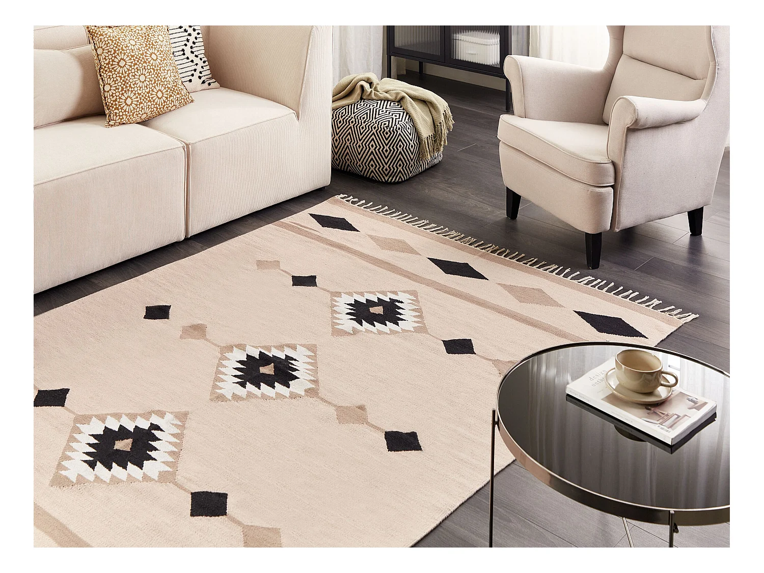 Tapis BERDIK Multicolore 160 x 230 cm Coton Kilim