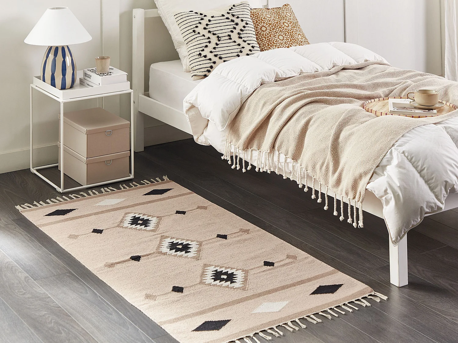 Dywan bawełniany kilim 80 x 150 cm wielokolorowy BERDIK