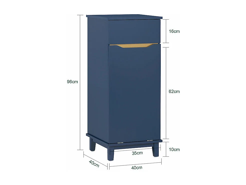 Szafka Łazienkowa z kosz na pranie BZR114-B