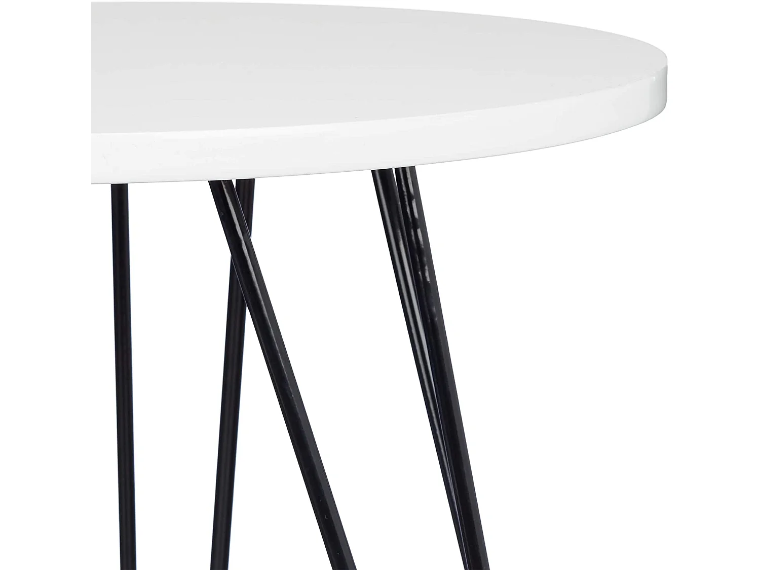 Table basse d'appoint rond métal blanche 60 x 60 x 52 cm 13_0002632