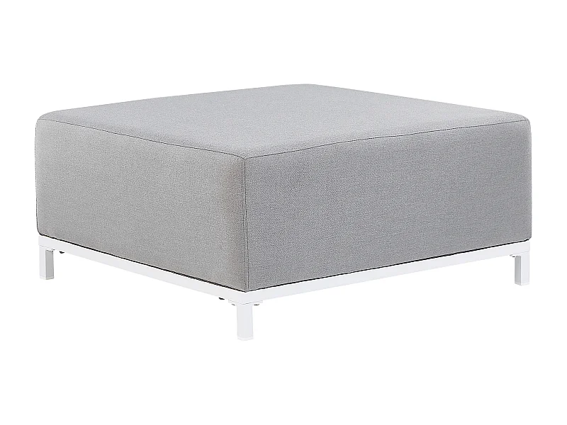 Ottoman ROVIGO Tissu Gris clair