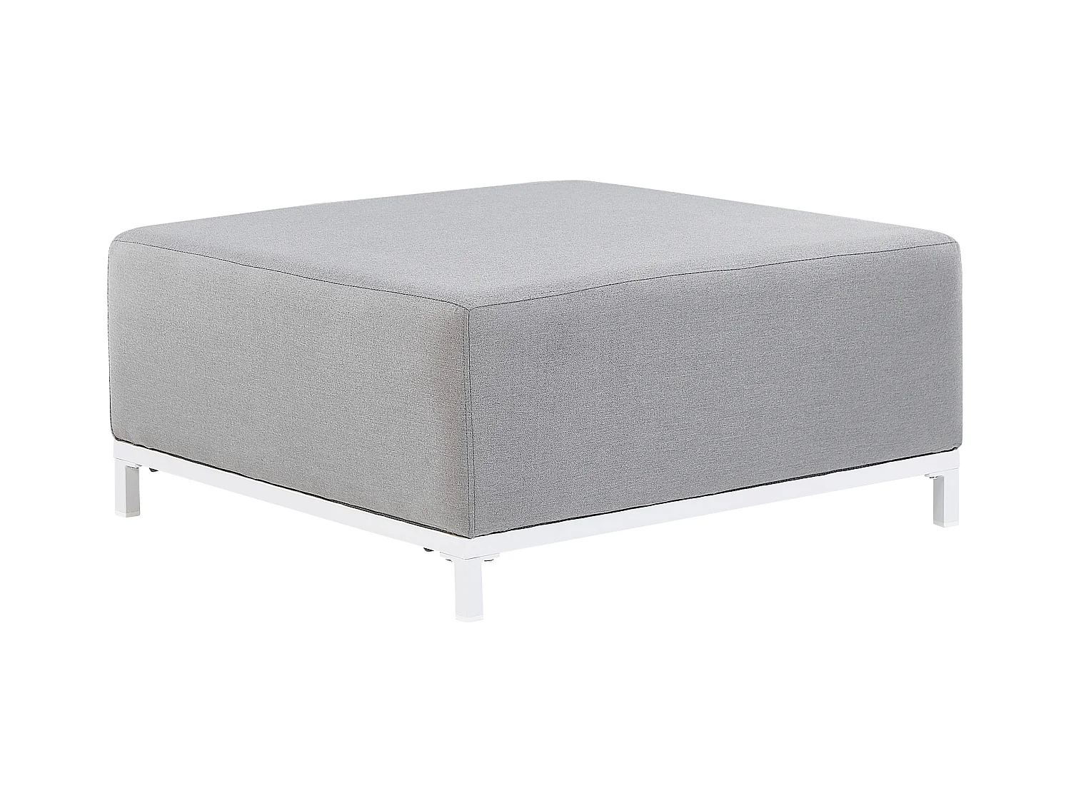 Ottoman ROVIGO Tissu Gris clair