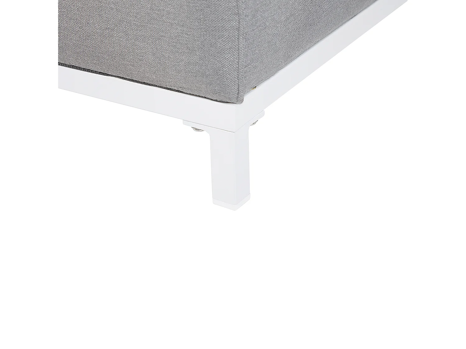 Ottoman ROVIGO Tissu Gris clair