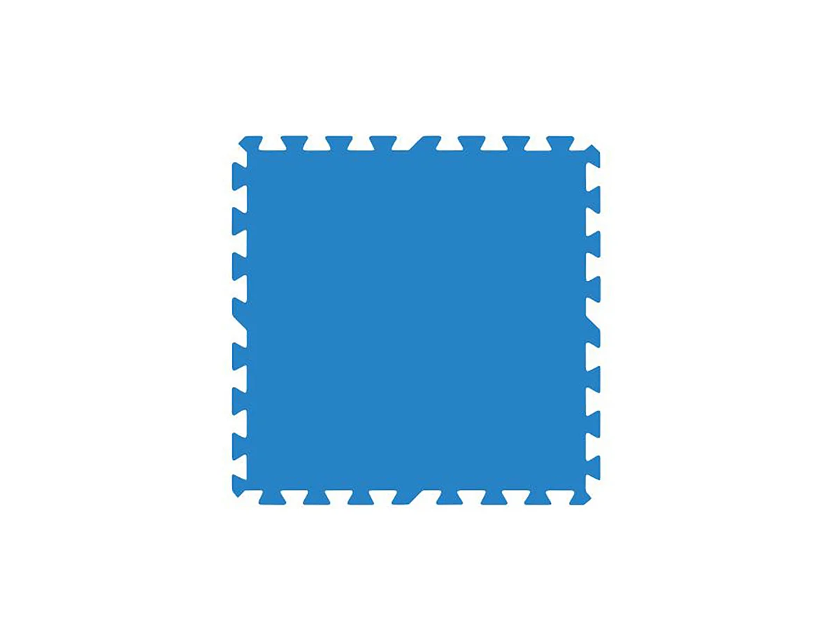 Lot de 9 Dalles de protection de sol en mousse bleu 50 x 50 cm ép 4 mm (tapis de sol pour piscine hors sol ou spa gonflable