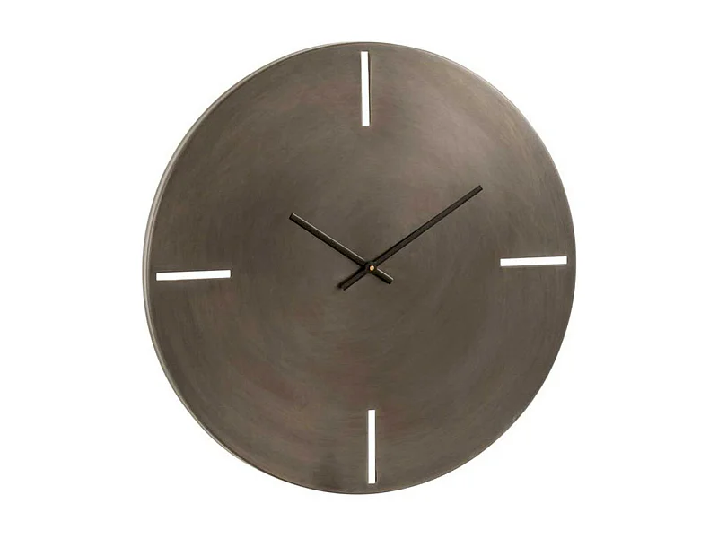 Horloge Murale en Métal Design "Mat" 50cm Gris