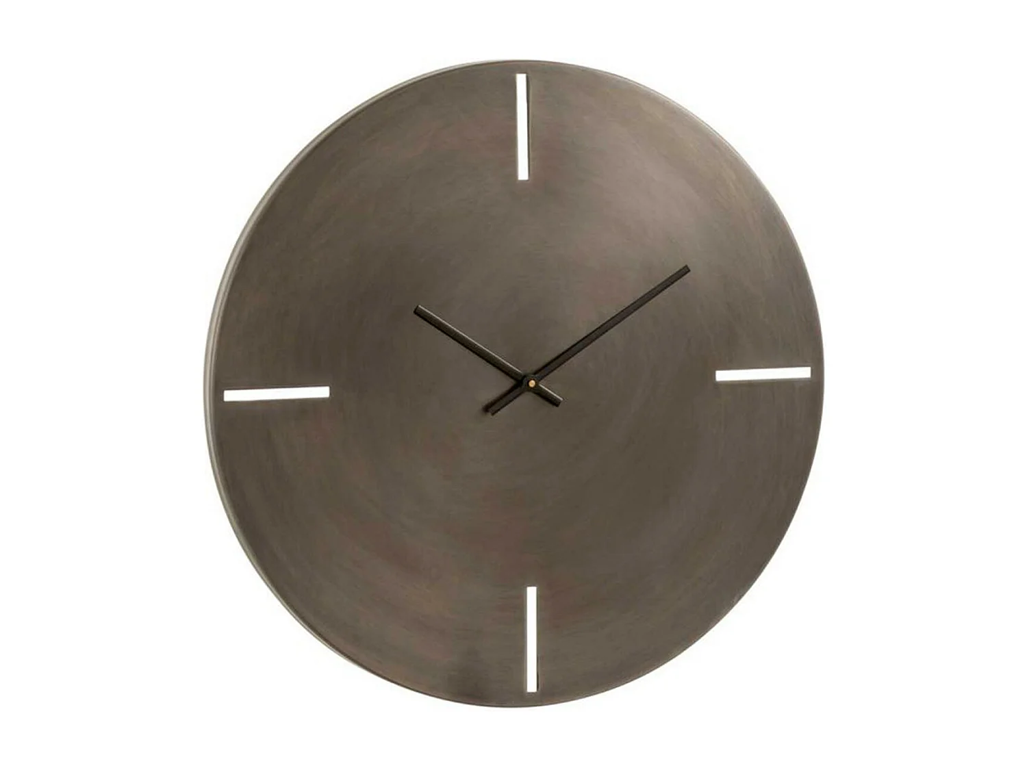 Horloge Murale en Métal Design "Mat" 50cm Gris