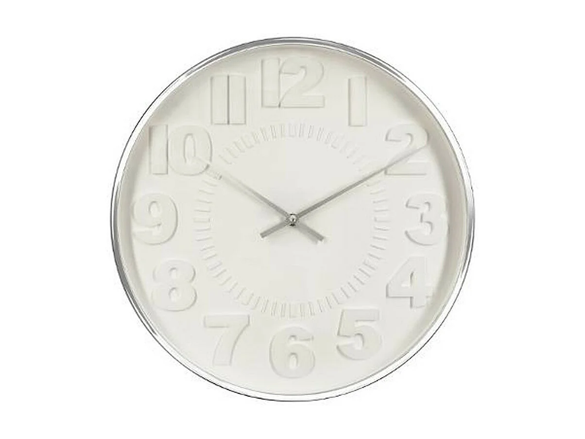 Horloge Murale "Contemporain" 40cm Argent