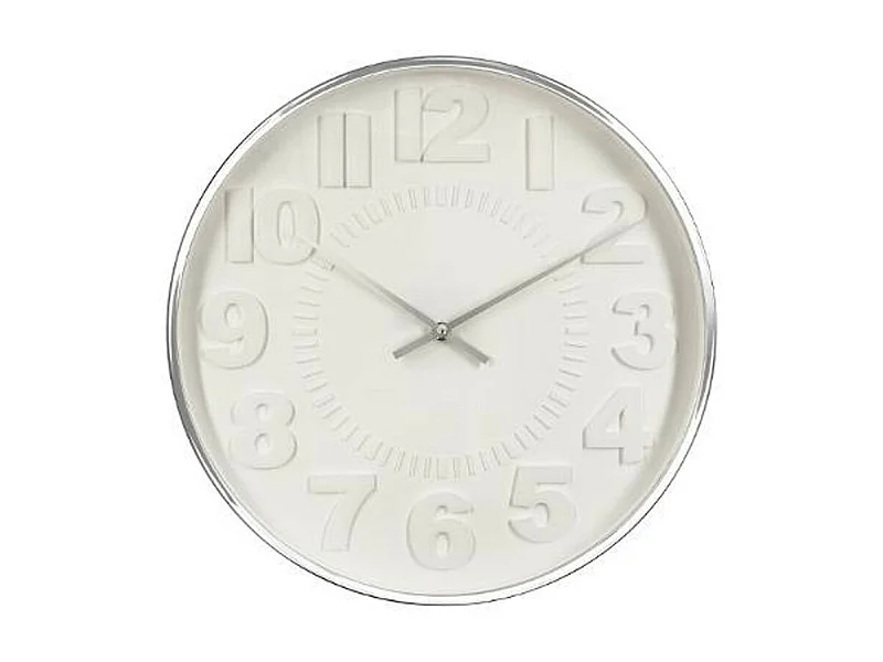 Horloge Murale "Contemporain" 40cm Argent