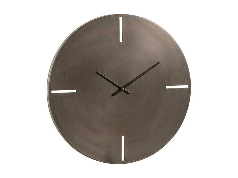 Horloge Murale en Métal Design "Mat" 76cm Gris