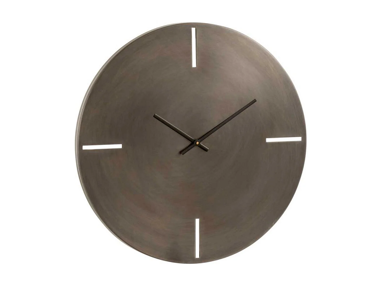 Horloge Murale en Métal Design "Mat" 76cm Gris